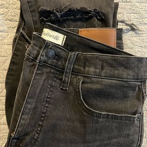 Madewell 9” rise black skinny jeans